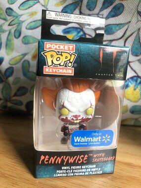 Funko Pocket Pop Pennywise with Skateboard IT Chapter Two Keychain